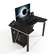 Геймерский игровой стол ZEUS™ IVAR-1400, черный/белый - зображення 2