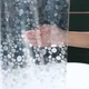 Шторка для душа, душевая занавеска-штора для ванной комнаты, 180 х 180 (полупрозрачная с блёстками) - изображение 4