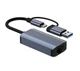 Сетевая карта Deepfox-2207 USB Type C/Type A RJ45 Gigabit Ethernet LAN адаптер сетевой 1000 Мбит/с - изображение 1
