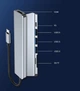 Док-станция 7 в 1 Deepfox2120 USB Type-C концентратор для ноутбука 7 портов HDMI картридер - изображение 8