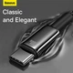 Кабель для швидкого заряджання Baseus Tungsten Gold Fast Charging USB to Type-C 100W 2м Чорний - зображення 2