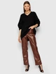 Брюки из искусственной кожи женские NA-KD 1018-007366-0212 36 Бордовые (7325943706325) - изображение 2
