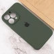 Чехол Fiji Silicone Case Full Camera для Apple iPhone 14 Pro бампер накладка с защитой камеры Dark Green - изображение 4