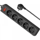 Мережевий фільтр Defender ES 5 розеток/3 м/2200 Вт Чорний (994850) - зображення 4