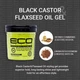 Ecoco ECO гель для укладки волос стайлинга с касторовым и льняным маслом Styler Black Castor and Flaxseed Oil Gel 473 мл - изображение 4