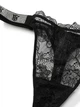 Трусики Victoria's Secret стрінги зі стразами мереживні чорні XS / Shine - зображення 3