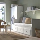 Раскладной диван - кровать с 2-мя матрасами IKEA HEMNES / ÅGOTNES белый 80х200 см 794.281.17 - изображение 3
