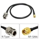 Кабель удлинитель антенный RP SMA Male - Type N Female 50 см RG-58 адаптер пигтейл переходник для антенн - изображение 1