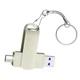 256ГБ USB 3 + Type-C флешка двухсторонняя металлическая, 43 мБ чтение/запись, для Android, ноутбука, ПК - изображение 4