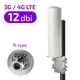 Антена 4G 3G LTE зовнішня N type Female 12 dBi 700-2700 МГц, зовнішня вулична всепогодна, для репітера модему - зображення 10