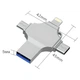 Флешка 4-в-1 128 ГБ Lightning USB Type-C для Apple iPhone iPad, Android, компьютера, ноутбука, металлическая - изображение 5