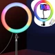 Компактная кольцевая RGB LED лампа USB 30см для селфи 12" MJ33 Black - изображение 9