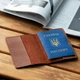 Коньячная обложка на паспорт с гербом для документов KONSUL из натуральной телячьей кожи - изображение 4