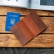 Коньячная обложка на паспорт с гербом для документов KONSUL из натуральной телячьей кожи - изображение 7