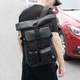 Городской рюкзак RollTop черный с отделением для ноутбука на 20-25 литров РоллТоп Rytm для путешествий - изображение 1