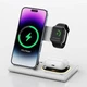 Бездротовий зарядний пристрій VIKEFON док-станція 3 в 1 для смартфонів, AirPods і Apple Watch, білий (78368984) - зображення 1