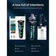 Электробритва мужская на аккумуляторе Hoco DAR06 Plus IPX7/USB Electric Razor With Smart LED Indicator Green - изображение 6