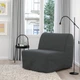 Крісло-ліжко IKEA LYCKSELE HÅVET ЛЮККСЕЛЕ ХОВЕТ, ВАНСБРУ темно-сірий, 193.869.88 - изображение 4