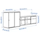Комбінація полиць IKEA TV VIHALS, білий, 242х37х90 см, 494.406.01 - изображение 7
