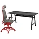Игровой стол и стул IKEA UTESPELARE / STYRSPEL, черный серый, красный, 394.910.35 - изображение 1