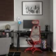 Игровой стол и стул IKEA UTESPELARE / STYRSPEL, черный серый, красный, 394.910.35 - изображение 2