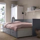 Каркас кушетки із 3 шухлядами IKEA HEMNES ХЕМНЕС, сірий, 80х200 см, 603.722.76 - изображение 9