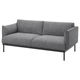 2-місний диван IKEA ÄPPLARYD, ЛЕЙДЕ сірий/чорний, 205.062.25 - зображення 2