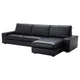 4-місний диван IKEA KIVIK КІВІК, з кушеткою, ГРАНН, Бомстад чорний, 394.431.91 - изображение 1