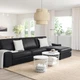 4-місний диван IKEA KIVIK КІВІК, з кушеткою, ГРАНН, Бомстад чорний, 394.431.91 - изображение 3