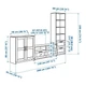 Тумба під телевізор IKEA BRIMNES БРІМНЕС, білий, 258x41x190 см, 891.843.31 - изображение 11