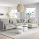 Кутовий диван IKEA SÖDERHAMN, 4-місний, з вікритою секцією, Viarp бежевий, коричневий, 893.058.42 - изображение 5