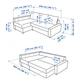 Кутовий диван-ліжко IKEA FRIHETEN / KLAGSHAMN, СКІФТЕБУ темно-сірий, 694.443.30 - изображение 7