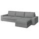 4-місний диван із кушеткою IKEA KIVIK КІВІК, Tibbleby бежевий, сірий, 994.405.85 - изображение 2