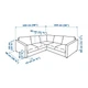 Кутовий диван IKEA VIMLE ВІМЛЕ, 4-місний, ГРАНН, Бомстад чорний, 793.067.19 - изображение 13