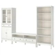 Тумба під телевізор IKEA IDANÄS ІДАНЕС, скло, білий, 325x40x211 см, 194.373.32 - изображение 1
