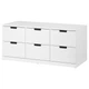 Тумба із шухлядами IKEA NORDLI НОРДЛІ, 6 шухлядок, білий, 120х54 см, 292.394.97 - изображение 1