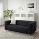2-місний диван IKEA KLIPPAN КЛІППАН, Бомстад чорний, 403.993.14 - зображення 2