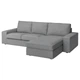 3-місний диван із кушеткою IKEA KIVIK КІВІК, Tibbleby бежевий, сірий, 994.405.90 - зображення 3