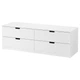 Тумба із шухлядами IKEA NORDLI НОРДЛІ, 4 шухляди, білий, 160х54 см, 492.394.96 - изображение 2