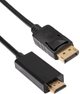 Kabel Akyga HDMI - DisplayPort M/M 1.8 m Black (AK-AV-05) - obraz 1