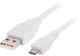 Kabel Lanberg mini-usb - USB Type-A 1 m White (CA-USBM-10CC-0010-W) - obraz 1