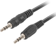 Kabel Lanberg Mini Jack 3.5 mm - Mini Jack 3.5 mm 2 m Black (CA-MJMJ-10CC-0020-BK) - obraz 1