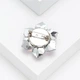 Брошь женская BROCHE бижутерия с кристаллами Сияющий Цветок синяя BRBF112901 - изображение 3