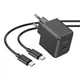 Адаптер мережевий HOCO CS13A Type-C to Type-C cable 20W 3A Black - зображення 2