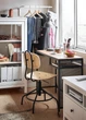 Обертовий стілець IKEA KULLABERG, сосна, чорний, 103.203.41 - изображение 6