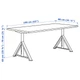 Письменный стол IKEA ИДОСЕН, коричневый, темно-серый, 160x80 см, 992.810.39 - изображение 10