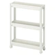 Тележка IKEA ВЕСКЕН, белый, 54x18x71 см, 004.712.22 - изображение 5