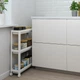 Тележка IKEA ВЕСКЕН, белый, 54x18x71 см, 004.712.22 - изображение 6