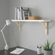 Полиця навісна IKEA BERGSHULT / SANDSHULT, білий, осика, 80х20 см, 293.260.41 - изображение 2