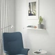 Полиця IKEA BERGSHULT/GRANHULT навісна 80x20 см білий, нікельований 392.908.24 - зображення 8